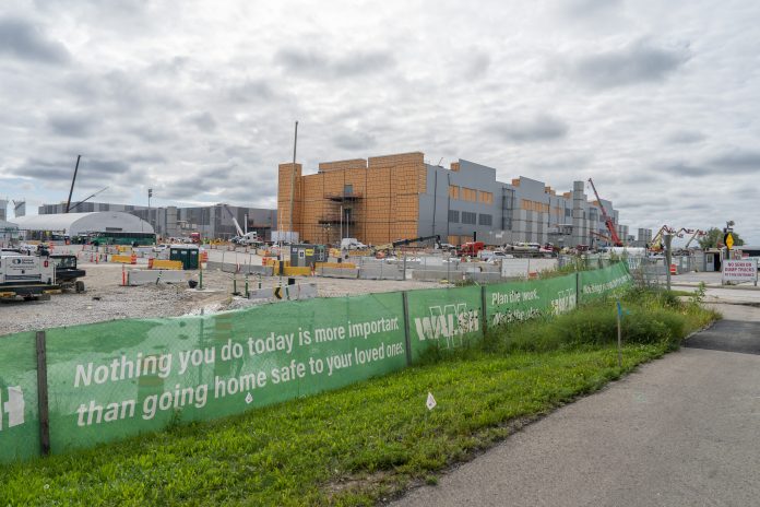 A data center under construction