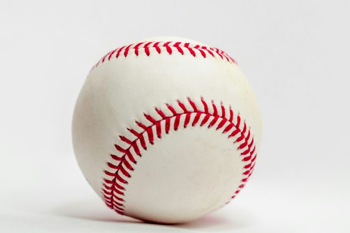 Baseball with white background